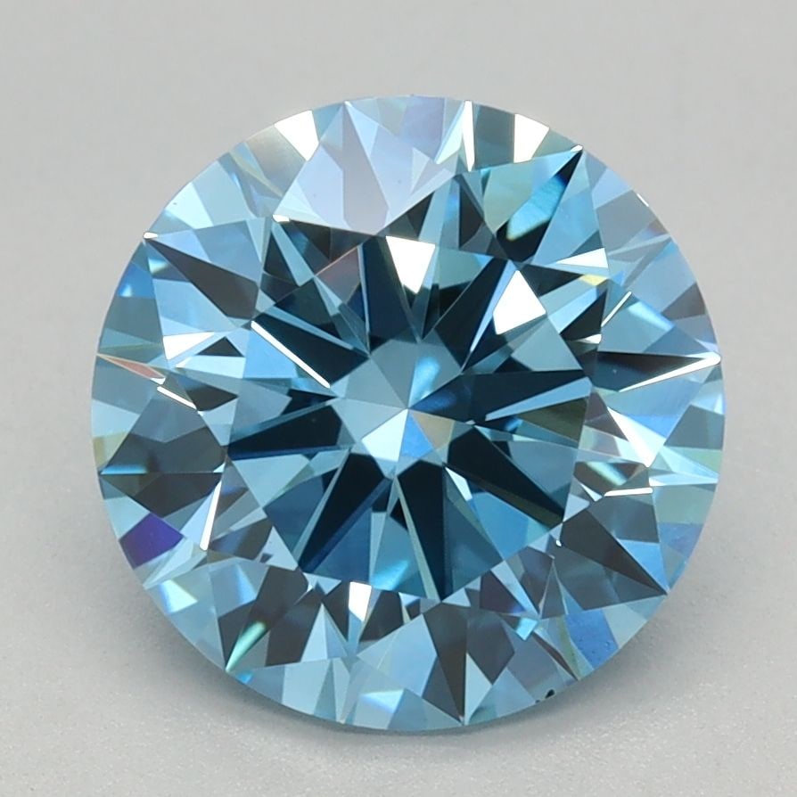 Ideal Loose Diamond - ROUND 2.14ct Fancy Vivid Blue VVS2: Ideal Loose Diamond - ROUND 2.14ct Fancy Vivid Blue VVS2 Source: This is a real non-mined Diamond that has been grown in a lab Shape: ROUND Carats: 2.14 Color: Fancy Vivid Blue Certification: IGI Vide