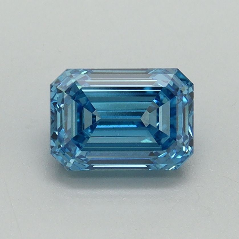 Loose Diamond - EMERALD 1.11ct Fancy Vivid Blue VS1: Loose Diamond - EMERALD 1.11ct Fancy Vivid Blue VS1 Source: This is a real non-mined Diamond that has been grown in a lab Shape: EMERALD Carats: 1.11 Color: Fancy Vivid Blue Certification: IGI Video: