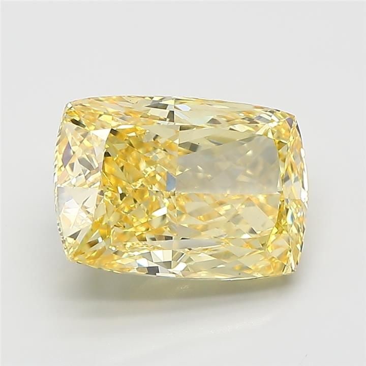 Loose Diamond - CUSHION MODIFIED 5.1ct Fancy Intense Yellow VS1: Loose Diamond - CUSHION MODIFIED 5.1ct Fancy Intense Yellow VS1 Source: This is a real non-mined Diamond that has been grown in a lab Shape: CUSHION MODIFIED Carats: 5.1 Color: Fancy Intense Yellow Ce