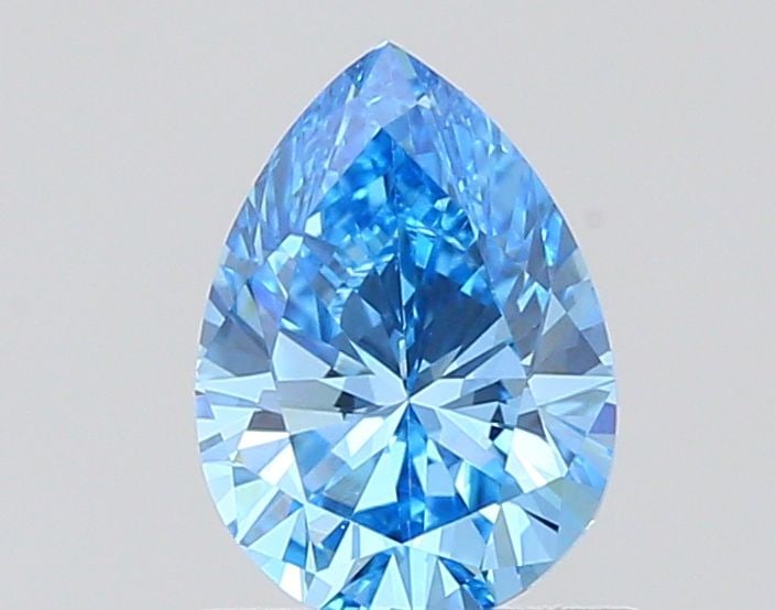 Loose Diamond - PEAR 0.73ct Fancy Vivid Blue VS1: Loose Diamond - PEAR 0.73ct Fancy Vivid Blue VS1 Source: This is a real non-mined Diamond that has been grown in a lab Shape: PEAR Carats: 0.73 Color: Fancy Vivid Blue Certification: IGI Video:
