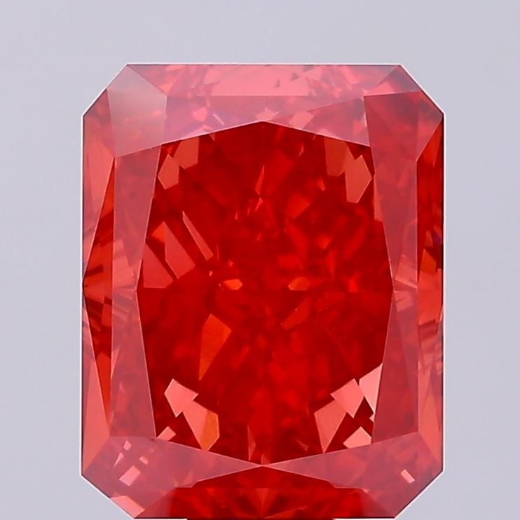 Loose Diamond - RADIANT 13.75ct Fancy Vivid Red VVS2: Loose Diamond - RADIANT 13.75ct Fancy Vivid Red VVS2 Source: This is a real non-mined Diamond that has been grown in a lab Shape: RADIANT Carats: 13.75 Color: Fancy Vivid Red Certification: IGI Video: