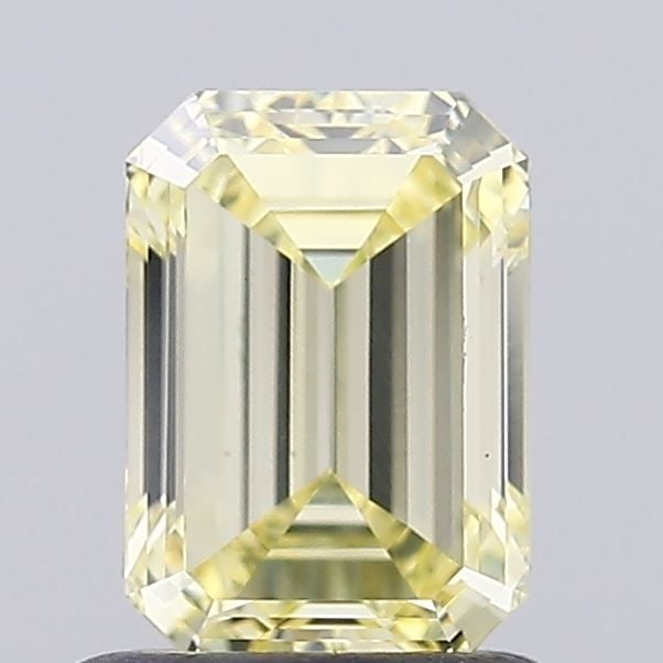 Loose Diamond - EMERALD 1.01ct Fancy Light Yellow VS1: Loose Diamond - EMERALD 1.01ct Fancy Light Yellow VS1 Source: This is a real non-mined Diamond that has been grown in a lab Shape: EMERALD Carats: 1.01 Color: Fancy Light Yellow Certification: IGI Vid