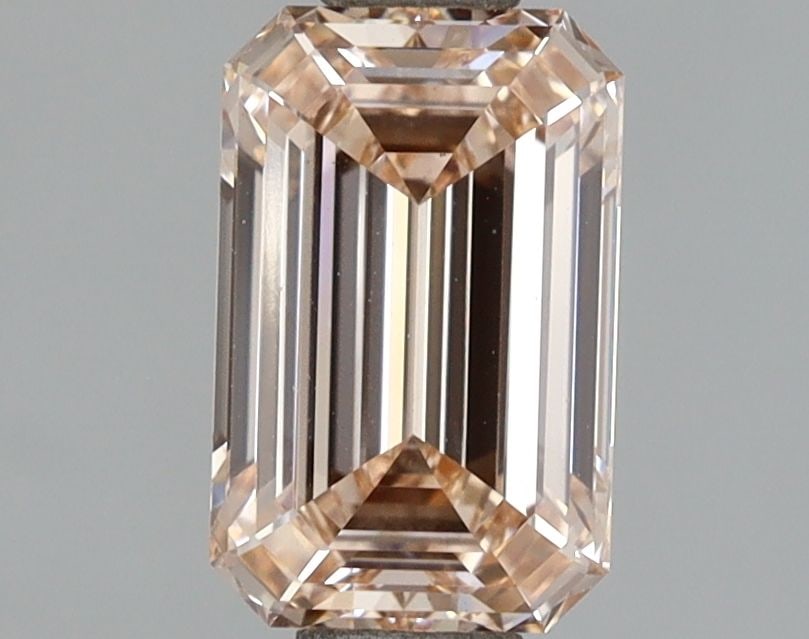 Loose Diamond - EMERALD 1.54ct Fancy Orange Pink VS1: Loose Diamond - EMERALD 1.54ct Fancy Orange Pink VS1 Source: This is a real non-mined Diamond that has been grown in a lab Shape: EMERALD Carats: 1.54 Color: Fancy Orange Pink Certification: IGI Video