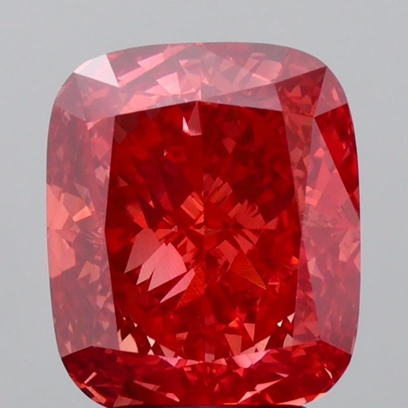 Loose Diamond - CUSHION MODIFIED 4.15ct Fancy Vivid Orangey Pink VS2 (1 of 1)