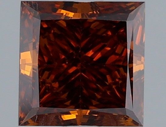 Loose Diamond - PRINCESS 1.0ct Fancy Deep Brownish Orange VS1: Loose Diamond - PRINCESS 1.0ct Fancy Deep Brownish Orange VS1 Source: This is a real non-mined Diamond that has been grown in a lab Shape: PRINCESS Carats: 1.0 Color: Fancy Deep Brownish Orange Certif