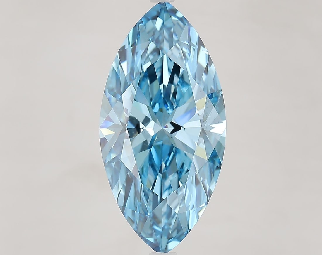 Loose Diamond - MARQUISE 6.05ct Fancy Vivid Blue VS1: Loose Diamond - MARQUISE 6.05ct Fancy Vivid Blue VS1 Source: This is a real non-mined Diamond that has been grown in a lab Shape: MARQUISE Carats: 6.05 Color: Fancy Vivid Blue Certification: IGI Video