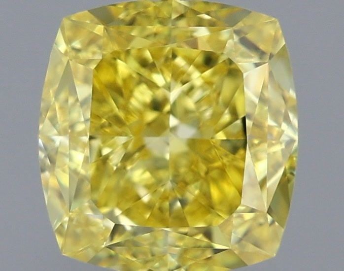 Loose Diamond - CUSHION MODIFIED 1.33ct Fancy Vivid Yellow IF: Loose Diamond - CUSHION MODIFIED 1.33ct Fancy Vivid Yellow IF Source: This is a real non-mined Diamond that has been grown in a lab Shape: CUSHION MODIFIED Carats: 1.33 Color: Fancy Vivid Yellow