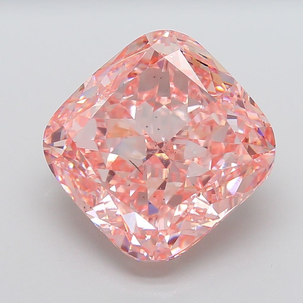 Loose Diamond - CUSHION MODIFIED 18.06ct Fancy Vivid Pink SI1: Loose Diamond - CUSHION MODIFIED 18.06ct Fancy Vivid Pink SI1 Source: This is a real non-mined Diamond that has been grown in a lab Shape: CUSHION MODIFIED Carats: 18.06 Color: Fancy Vivid Pink Certif