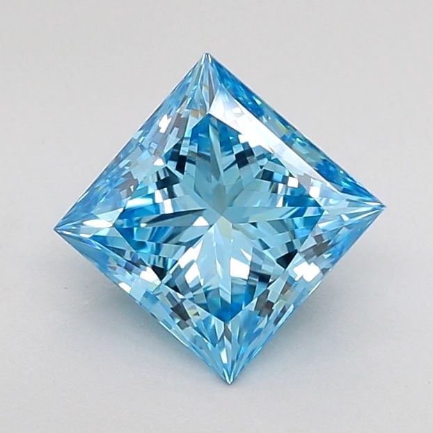 Loose Diamond - PRINCESS 1.04ct Fancy Vivid Blue VVS2: Loose Diamond - PRINCESS 1.04ct Fancy Vivid Blue VVS2 Source: This is a real non-mined Diamond that has been grown in a lab Shape: PRINCESS Carats: 1.04 Color: Fancy Vivid Blue Certification: IGI Vide