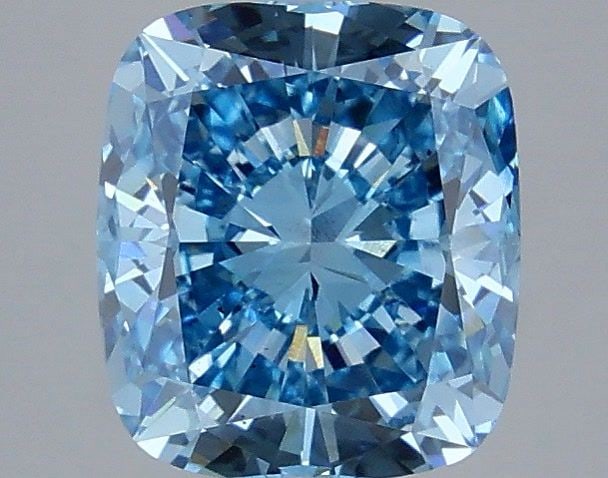 Loose Diamond - CUSHION MODIFIED 2.52ct Fancy Vivid Blue VS2: Loose Diamond - CUSHION MODIFIED 2.52ct Fancy Vivid Blue VS2 Source: This is a real non-mined Diamond that has been grown in a lab Shape: CUSHION MODIFIED Carats: 2.52 Color: Fancy Vivid Blue Certific