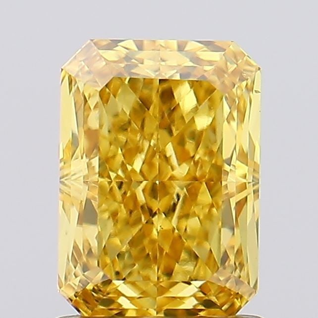 Loose Diamond - RADIANT 1.24ct Fancy Vivid Yellow VS1: Loose Diamond - RADIANT 1.24ct Fancy Vivid Yellow VS1 Source: This is a real non-mined Diamond that has been grown in a lab Shape: RADIANT Carats: 1.24 Color: Fancy Vivid Yellow Certification: IGI Vid