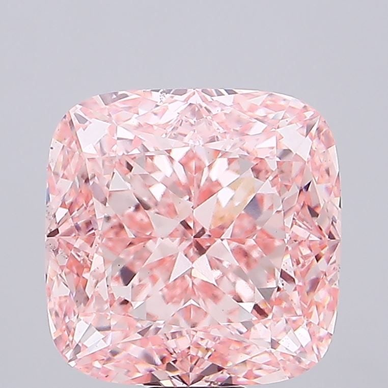 Loose Diamond - CUSHION MODIFIED 25.13ct Fancy Vivid Pink VS2: Loose Diamond - CUSHION MODIFIED 25.13ct Fancy Vivid Pink VS2 Source: This is a real non-mined Diamond that has been grown in a lab Shape: CUSHION MODIFIED Carats: 25.13 Color: Fancy Vivid Pink Certif