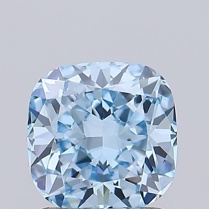 Loose Diamond - CUSHION MODIFIED 1.34ct Fancy Vivid Blue VVS2: Loose Diamond - CUSHION MODIFIED 1.34ct Fancy Vivid Blue VVS2 Source: This is a real non-mined Diamond that has been grown in a lab Shape: CUSHION MODIFIED Carats: 1.34 Color: Fancy Vivid Blue Certifi