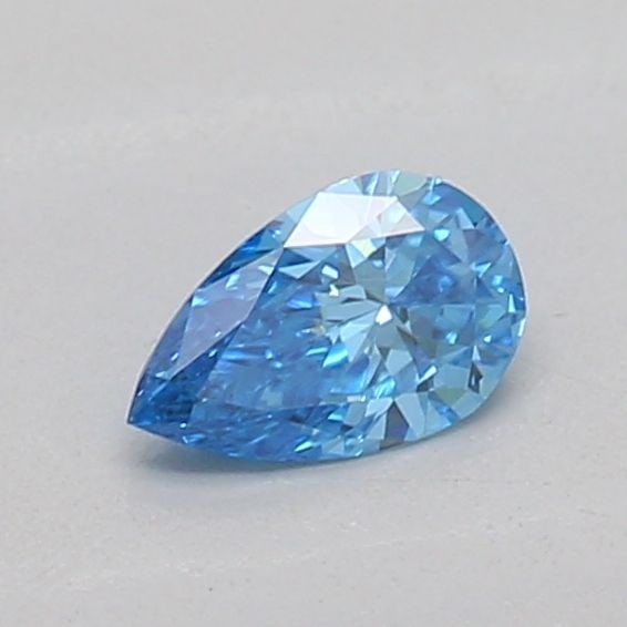 Loose Diamond - PEAR 0.18ct Fancy Vivid Blue VS1: Loose Diamond - PEAR 0.18ct Fancy Vivid Blue VS1 Source: This is a real non-mined Diamond that has been grown in a lab Shape: PEAR Carats: 0.18 Color: Fancy Vivid Blue Certification: IGI Video: