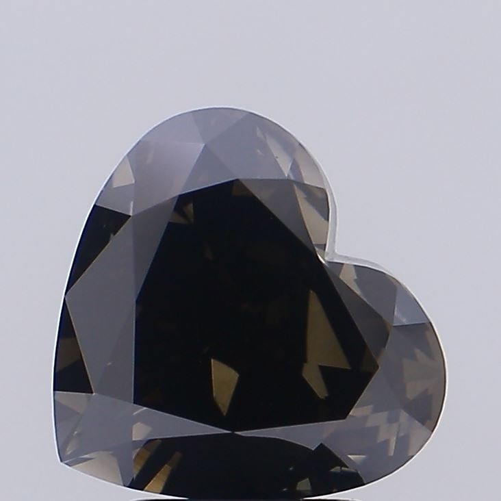 Loose Diamond - HEART 3.51ct Fancy Gray VS1: Loose Diamond - HEART 3.51ct Fancy Gray VS1 Source: This is a real non-mined Diamond that has been grown in a lab Shape: HEART Carats: 3.51 Color: Fancy Gray Certification: IGI Video: