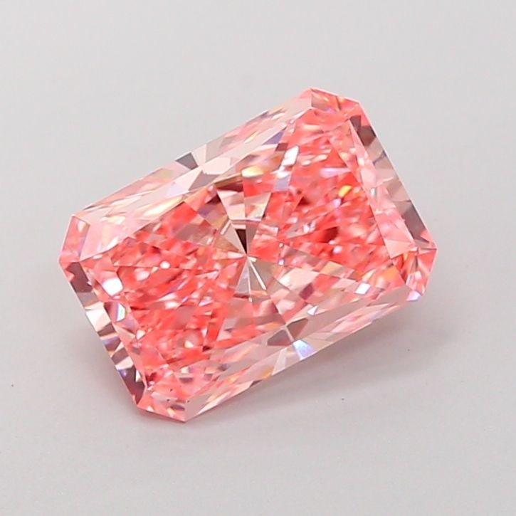 Loose Diamond - RADIANT 2.67ct Fancy Vivid Pink VS2: Loose Diamond - RADIANT 2.67ct Fancy Vivid Pink VS2 Source: This is a real non-mined Diamond that has been grown in a lab Shape: RADIANT Carats: 2.67 Color: Fancy Vivid Pink Certification: IGI Video: