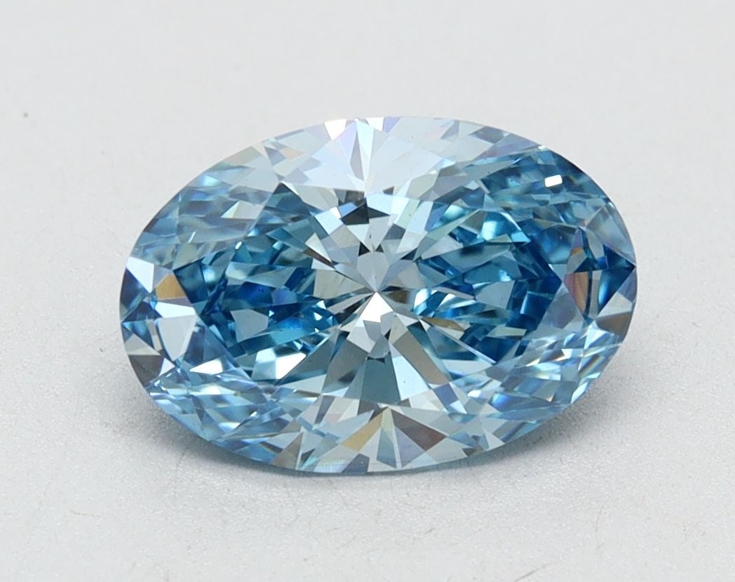 Loose Diamond - OVAL 1.21ct Fancy Vivid Blue VS1: Loose Diamond - OVAL 1.21ct Fancy Vivid Blue VS1 Source: This is a real non-mined Diamond that has been grown in a lab Shape: OVAL Carats: 1.21 Color: Fancy Vivid Blue Certification: IGI Video: