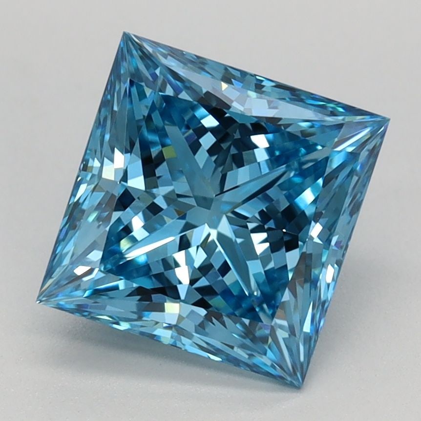 Loose Diamond - PRINCESS 1.87ct Fancy Vivid Blue VVS2: Loose Diamond - PRINCESS 1.87ct Fancy Vivid Blue VVS2 Source: This is a real non-mined Diamond that has been grown in a lab Shape: PRINCESS Carats: 1.87 Color: Fancy Vivid Blue Certification: IGI
