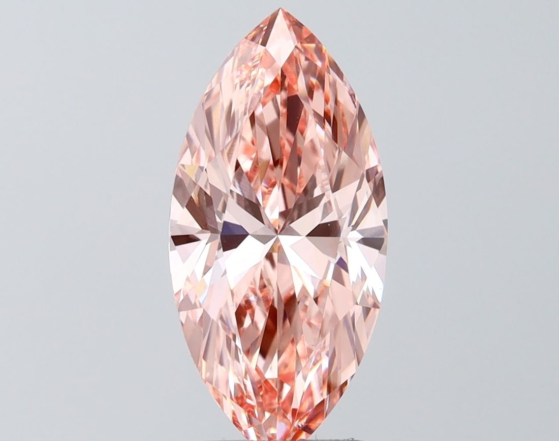 Loose Diamond - MARQUISE 3.0ct Fancy Vivid Pink VS1: Loose Diamond - MARQUISE 3.0ct Fancy Vivid Pink VS1 Source: This is a real non-mined Diamond that has been grown in a lab Shape: MARQUISE Carats: 3.0 Color: Fancy Vivid Pink Certification: IGI Video: