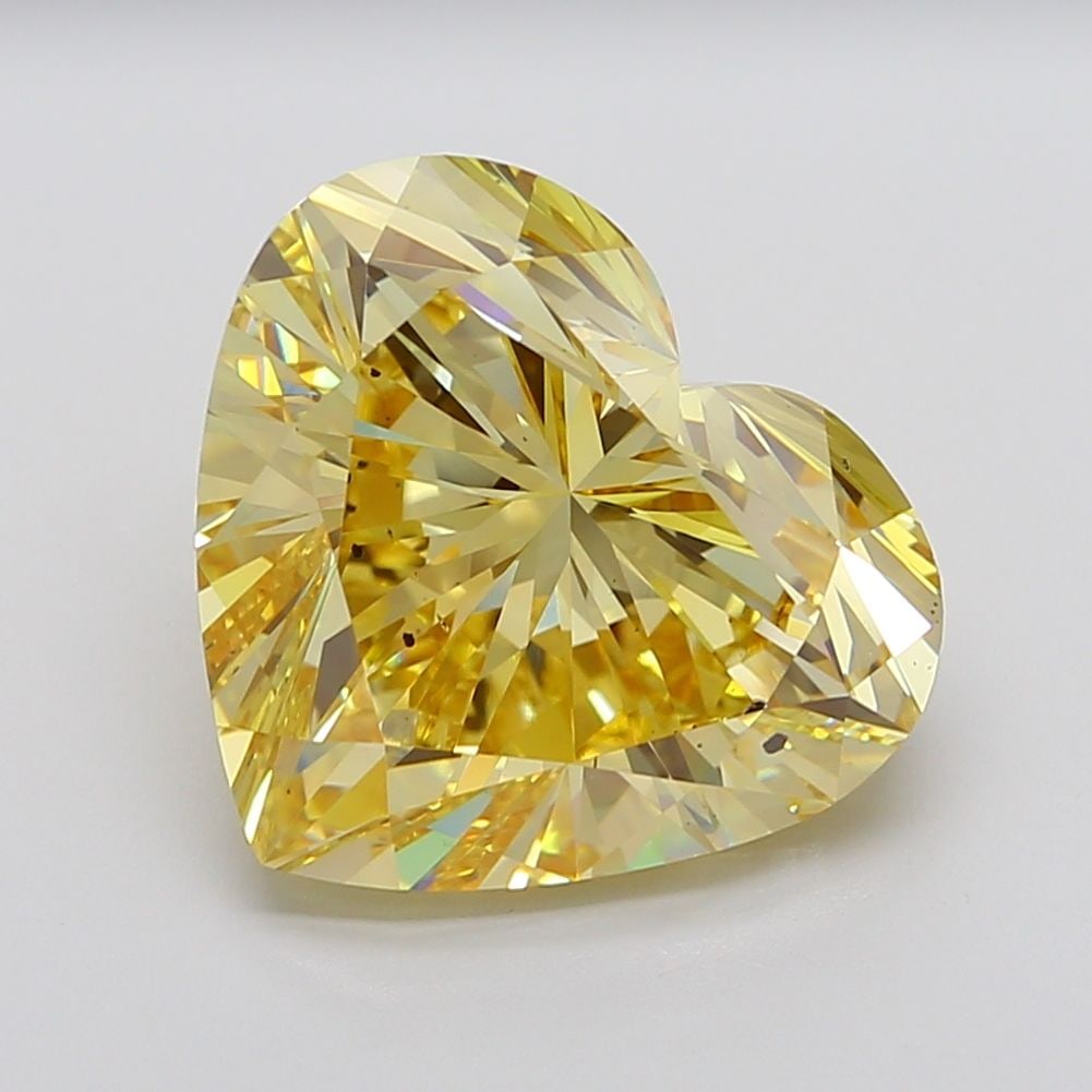 Loose Diamond - HEART 14.02ct Fancy Intense Yellow SI1: Loose Diamond - HEART 14.02ct Fancy Intense Yellow SI1 Source: This is a real non-mined Diamond that has been grown in a lab Shape: HEART Carats: 14.02 Color: Fancy Intense Yellow Certification: IGI T