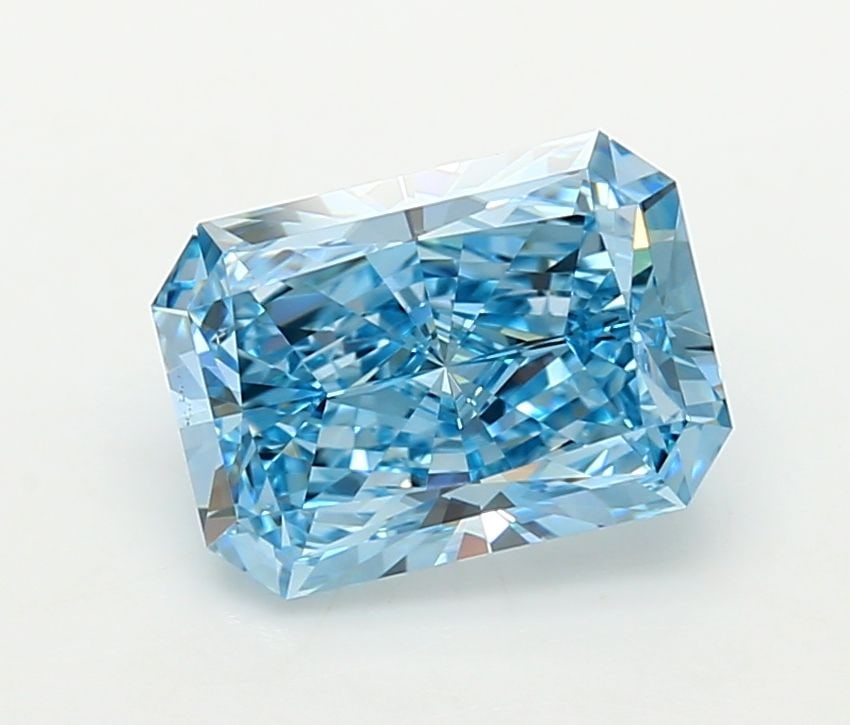 Loose Diamond - RADIANT 2.07ct Fancy Vivid Blue VVS2: Loose Diamond - RADIANT 2.07ct Fancy Vivid Blue VVS2 Source: This is a real non-mined Diamond that has been grown in a lab Shape: RADIANT Carats: 2.07 Color: Fancy Vivid Blue Certification: IGI Video: