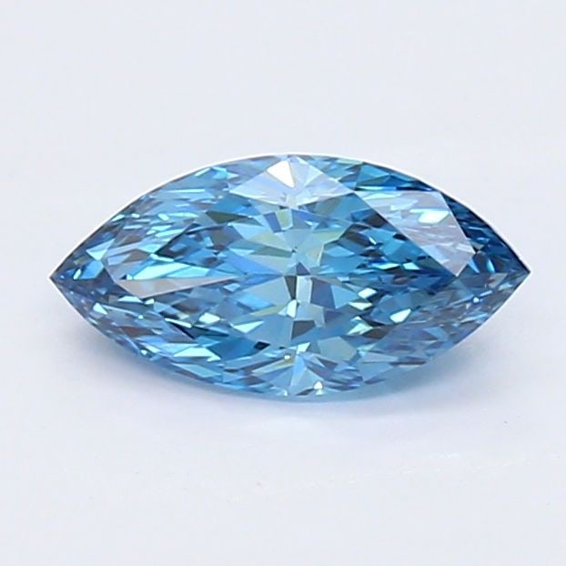 Loose Diamond - MARQUISE 0.39ct Fancy Vivid Blue VVS2: Loose Diamond - MARQUISE 0.39ct Fancy Vivid Blue VVS2 Source: This is a real non-mined Diamond that has been grown in a lab Shape: MARQUISE Carats: 0.39 Color: Fancy Vivid Blue Certification: NONE Vid