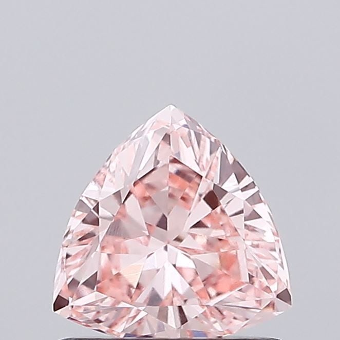 Loose Diamond - TRIANGULAR 0.57ct Fancy Intense Pink VS1: Loose Diamond - TRIANGULAR 0.57ct Fancy Intense Pink VS1 Source: This is a real non-mined Diamond that has been grown in a lab Shape: TRIANGULAR Carats: 0.57 Color: Fancy Intense Pink Certification: I