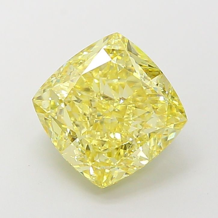 Loose Diamond - CUSHION MODIFIED 4.06ct Fancy Intense Yellow VVS2: Loose Diamond - CUSHION MODIFIED 4.06ct Fancy Intense Yellow VVS2 Source: This is a real non-mined Diamond that has been grown in a lab Shape: CUSHION MODIFIED Carats: 4.06 Color: Fancy Intense Yellow