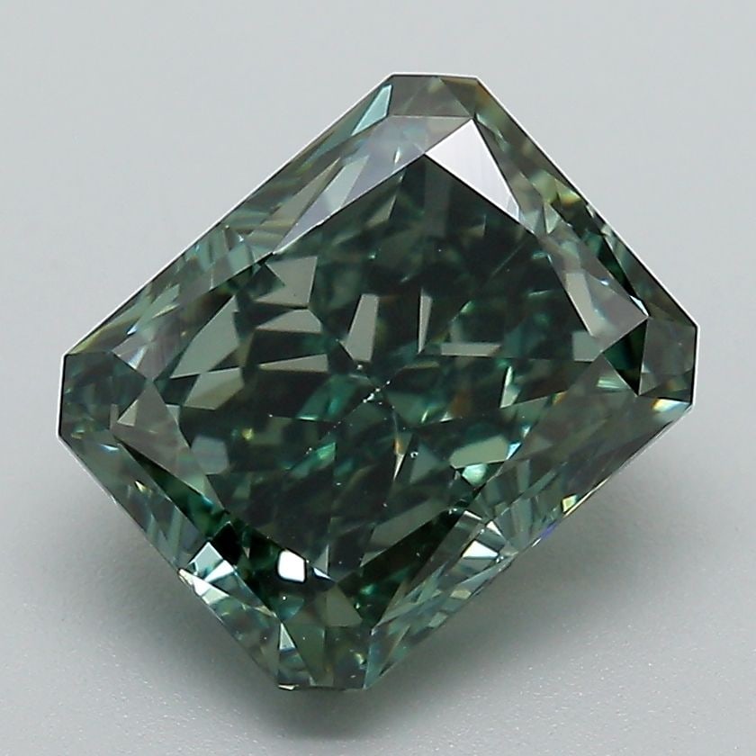Loose Diamond - RADIANT 3.16ct Fancy Deep Green VVS2 (1 of 1)