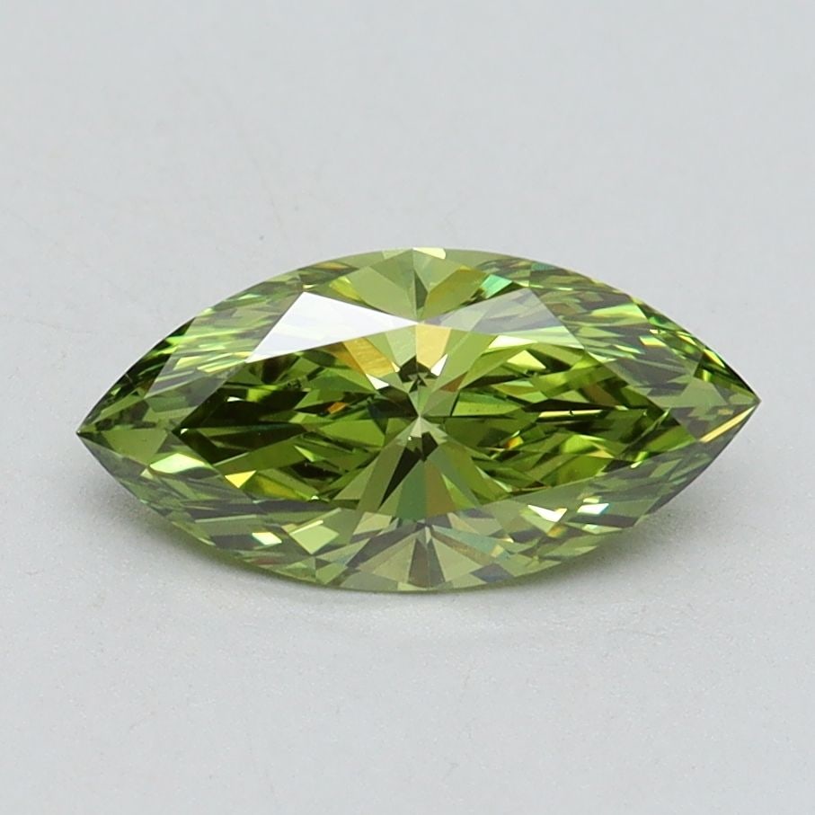 Loose Diamond - MARQUISE 1.01ct Fancy Vivid Green VS1: Loose Diamond - MARQUISE 1.01ct Fancy Vivid Green VS1 Source: This is a real non-mined Diamond that has been grown in a lab Shape: MARQUISE Carats: 1.01 Color: Fancy Vivid Green Certification: IGI Vid