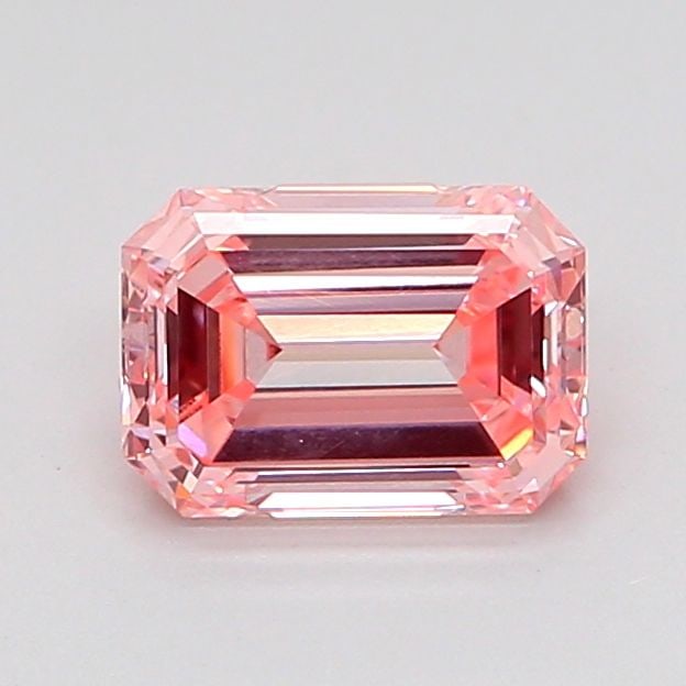 Loose Diamond - EMERALD 1.03ct Fancy Intense Pink VVS2: Loose Diamond - EMERALD 1.03ct Fancy Intense Pink VVS2 Source: This is a real non-mined Diamond that has been grown in a lab Shape: EMERALD Carats: 1.03 Color: Fancy Intense Pink Certification: IGI Vi