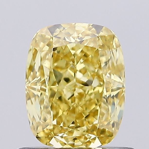 Loose Diamond - CUSHION MODIFIED 0.84ct Fancy Vivid Yellow VS1: Loose Diamond - CUSHION MODIFIED 0.84ct Fancy Vivid Yellow VS1 Source: This is a real non-mined Diamond that has been grown in a lab Shape: CUSHION MODIFIED Carats: 0.84 Color: Fancy Vivid Yellow Cert