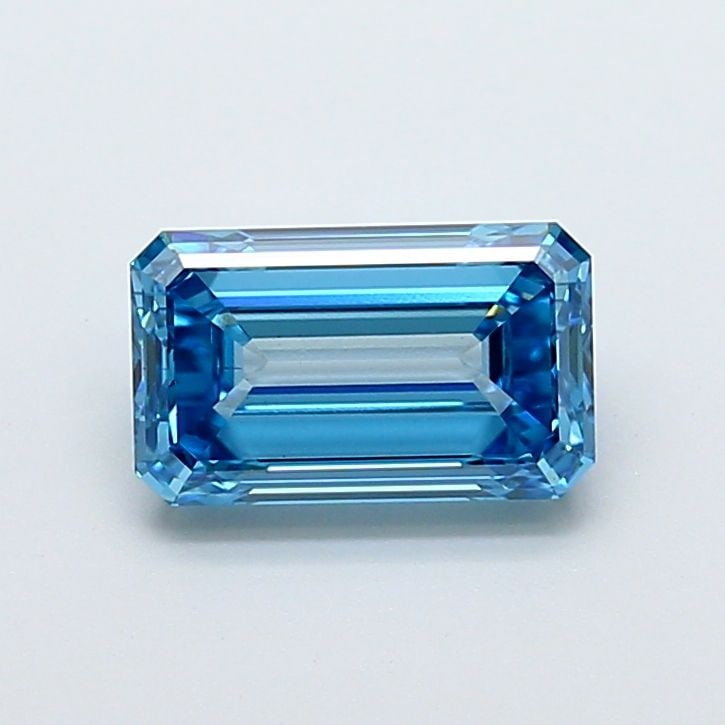 Loose Diamond - EMERALD 2.5ct Fancy Vivid Blue VS1: Loose Diamond - EMERALD 2.5ct Fancy Vivid Blue VS1 Source: This is a real non-mined Diamond that has been grown in a lab Shape: EMERALD Carats: 2.5 Color: Fancy Vivid Blue Certification: IGI Video: