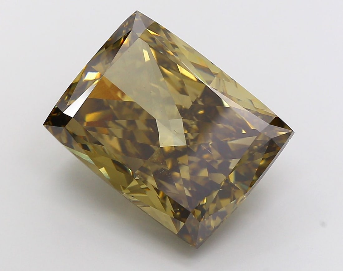 Loose Diamond - CUSHION BRILLIANT 20.05ct Fancy Vivid Yellow VS1 (1 of 1)
