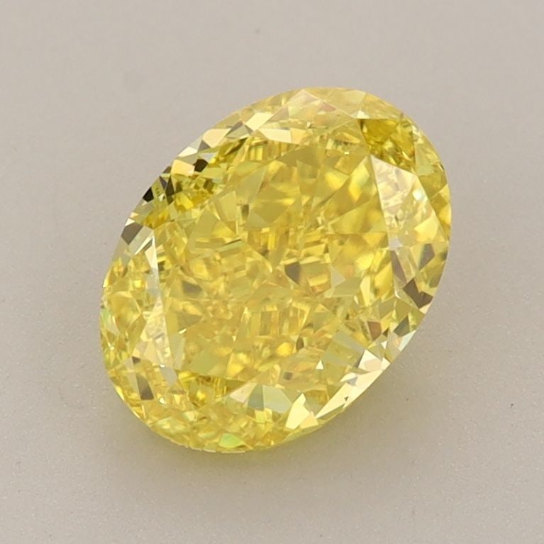 Loose Diamond - OVAL 1.56ct Fancy Vivid Yellow VS1: Loose Diamond - OVAL 1.56ct Fancy Vivid Yellow VS1 Source: This is a real non-mined Diamond that has been grown in a lab Shape: OVAL Carats: 1.56 Color: Fancy Vivid Yellow Certification: IGI Video: