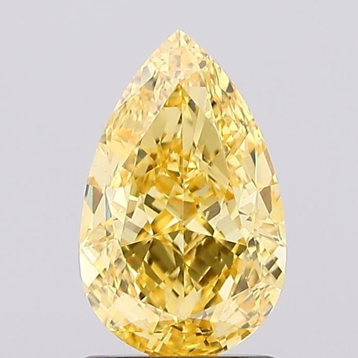 Loose Diamond - PEAR 1.52ct Fancy Vivid Yellow VS1: Loose Diamond - PEAR 1.52ct Fancy Vivid Yellow VS1 Source: This is a real non-mined Diamond that has been grown in a lab Shape: PEAR Carats: 1.52 Color: Fancy Vivid Yellow Certification: IGI Video: