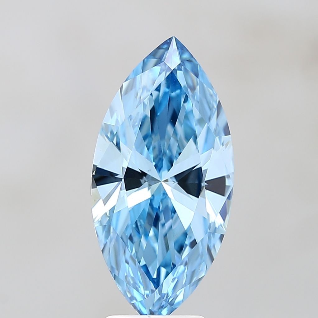 Loose Diamond - MARQUISE 3.74ct Fancy Vivid Blue VS1: Loose Diamond - MARQUISE 3.74ct Fancy Vivid Blue VS1 Source: This is a real non-mined Diamond that has been grown in a lab Shape: MARQUISE Carats: 3.74 Color: Fancy Vivid Blue Certification: IGI Video