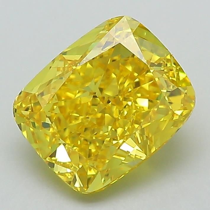 Loose Diamond - CUSHION MODIFIED 2.08ct Fancy Vivid Yellow VVS1: Loose Diamond - CUSHION MODIFIED 2.08ct Fancy Vivid Yellow VVS1 Source: This is a real non-mined Diamond that has been grown in a lab Shape: CUSHION MODIFIED Carats: 2.08 Color: Fancy Vivid Yellow Cer
