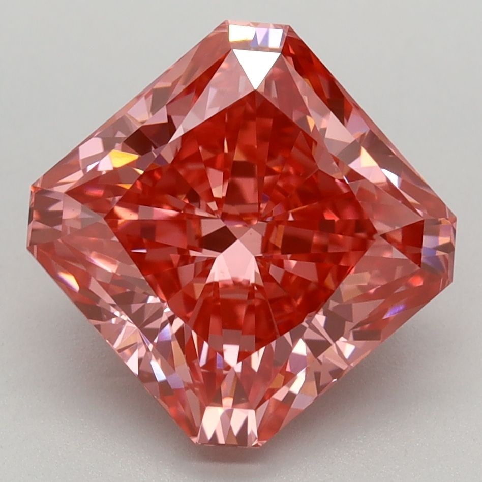 Loose Diamond - SQUARE RADIANT 3.21ct Fancy Vivid Pink VVS2: Loose Diamond - SQUARE RADIANT 3.21ct Fancy Vivid Pink VVS2 Source: This is a real non-mined Diamond that has been grown in a lab Shape: SQUARE RADIANT Carats: 3.21 Color: Fancy Vivid Pink Certificati