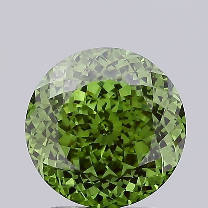 Loose Diamond - ROUND 3.08ct Fancy Vivid Green VS1 (1 of 1)