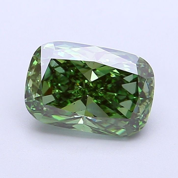 Loose Diamond - CUSHION MODIFIED 1.76ct Fancy Vivid Green SI1: Loose Diamond - CUSHION MODIFIED 1.76ct Fancy Vivid Green SI1 Source: This is a real non-mined Diamond that has been grown in a lab Shape: CUSHION MODIFIED Carats: 1.76 Color: Fancy Vivid Green Certif