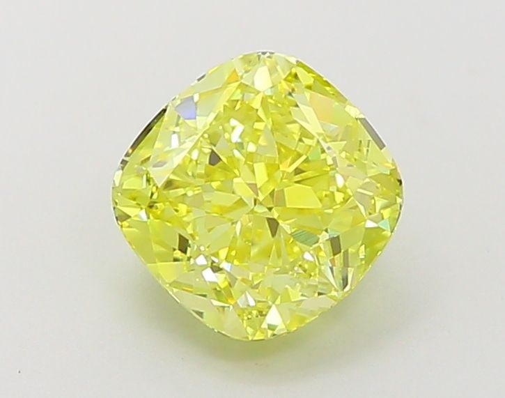 Loose Diamond - CUSHION MODIFIED 2.03ct Fancy Vivid Yellow VS1: Loose Diamond - CUSHION MODIFIED 2.03ct Fancy Vivid Yellow VS1 Source: This is a real non-mined Diamond that has been grown in a lab Shape: CUSHION MODIFIED Carats: 2.03 Color: Fancy Vivid Yellow Cert