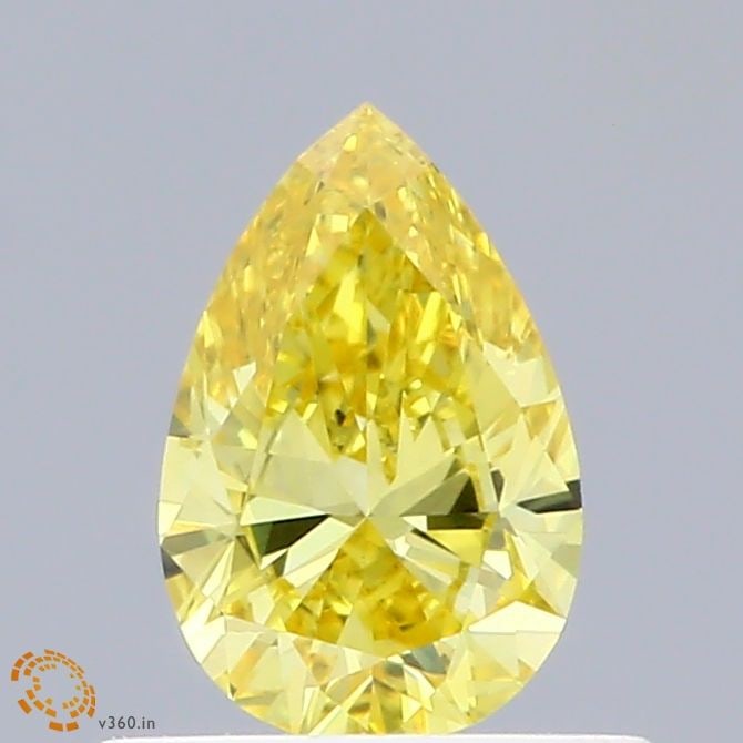 Loose Diamond - PEAR 0.51ct Fancy Vivid Yellow VS1 (1 of 1)