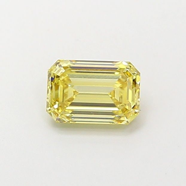 Loose Diamond - EMERALD 0.64ct Fancy Intense Yellow VVS2: Loose Diamond - EMERALD 0.64ct Fancy Intense Yellow VVS2 Source: This is a real non-mined Diamond that has been grown in a lab Shape: EMERALD Carats: 0.64 Color: Fancy Intense Yellow Certification: IG