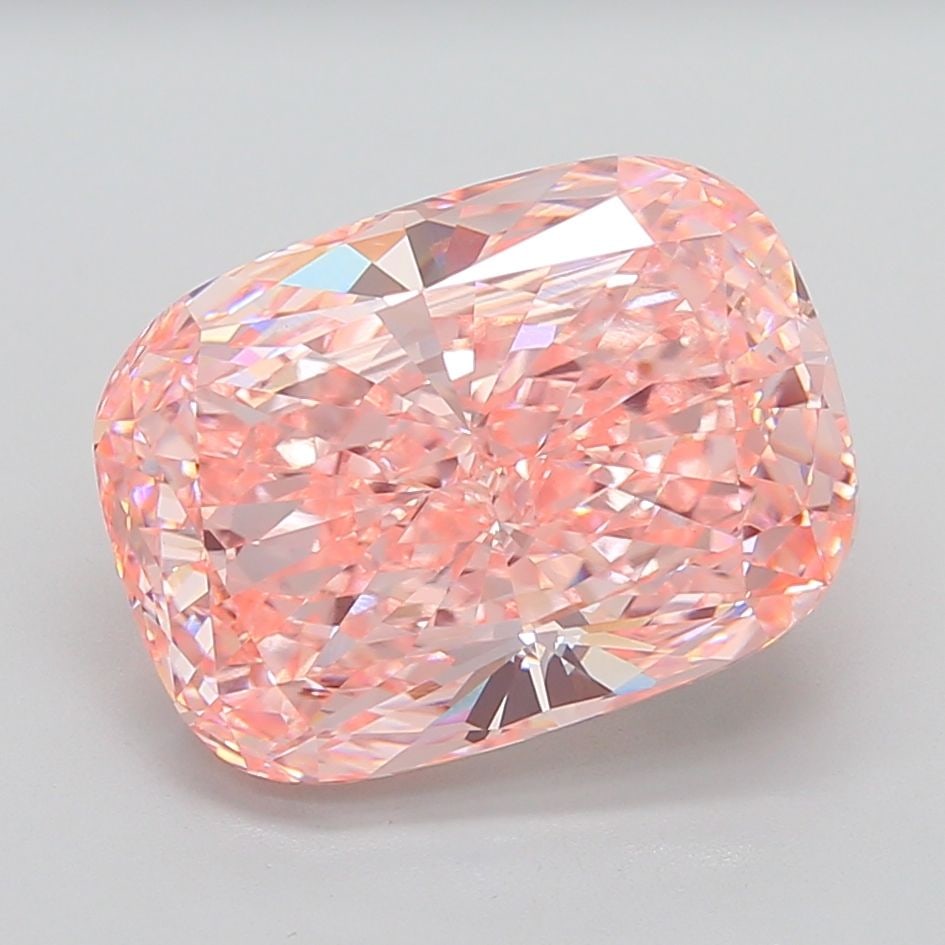 Loose Diamond - CUSHION MODIFIED 13.01ct Fancy Vivid Pink VVS2: Loose Diamond - CUSHION MODIFIED 13.01ct Fancy Vivid Pink VVS2 Source: This is a real non-mined Diamond that has been grown in a lab Shape: CUSHION MODIFIED Carats: 13.01 Color: Fancy Vivid Pink Certi