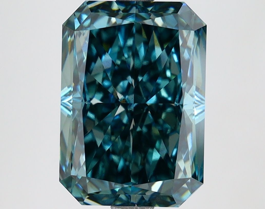 Loose Diamond - RADIANT 4.03ct Fancy Vivid Greenish Blue VS1 (1 of 1)