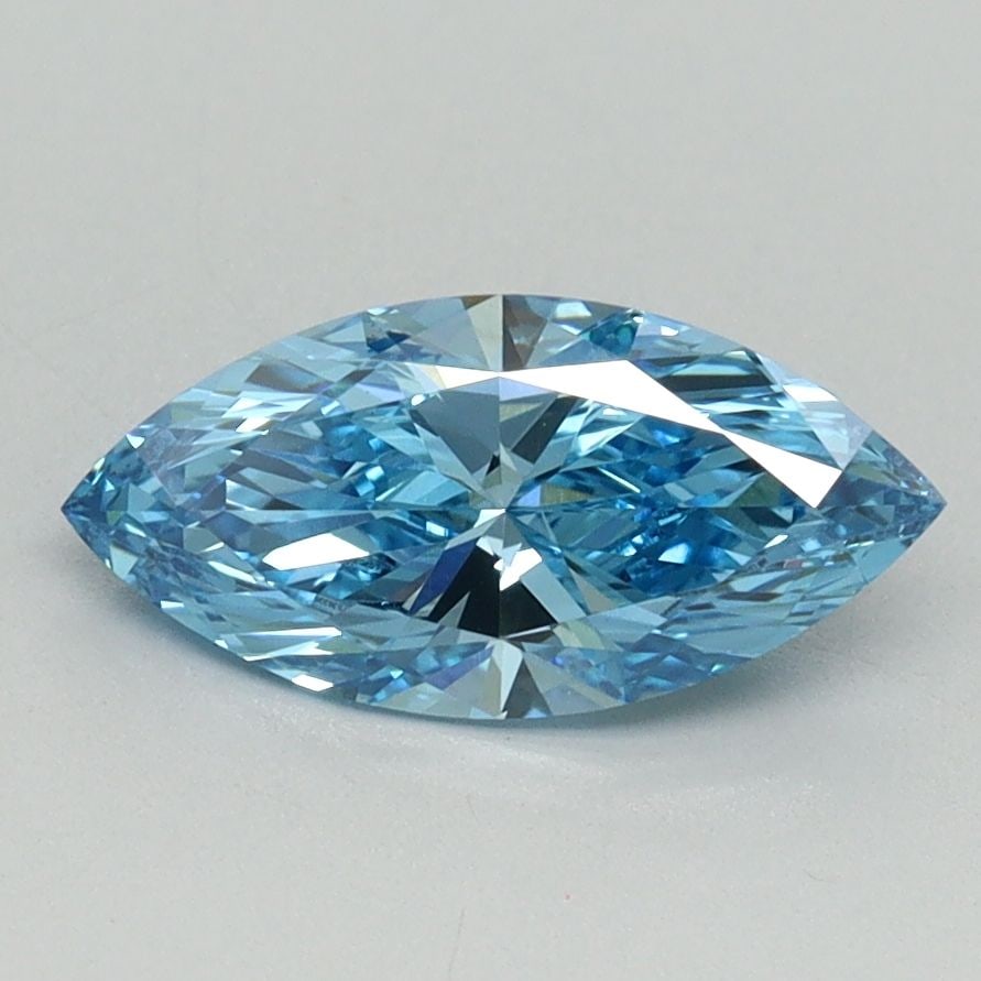 Loose Diamond - MARQUISE 0.98ct Fancy Vivid Blue VVS2: Loose Diamond - MARQUISE 0.98ct Fancy Vivid Blue VVS2 Source: This is a real non-mined Diamond that has been grown in a lab Shape: MARQUISE Carats: 0.98 Color: Fancy Vivid Blue Certification: IGI Vide