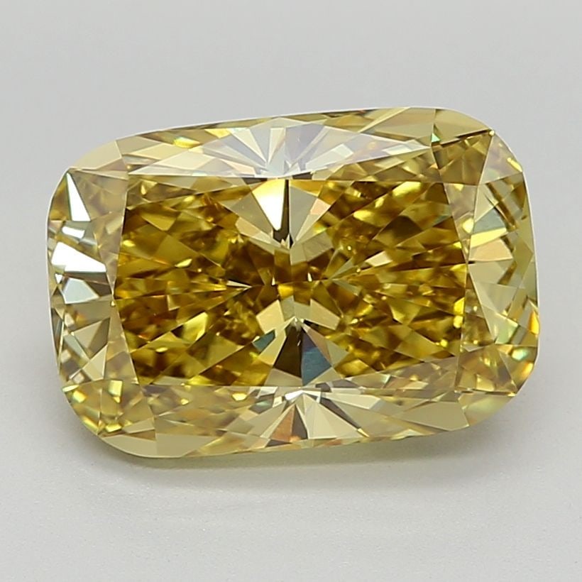 Loose Diamond - CUSHION BRILLIANT 5.07ct Fancy Vivid Yellow VS1: Loose Diamond - CUSHION BRILLIANT 5.07ct Fancy Vivid Yellow VS1 Source: This is a real non-mined Diamond that has been grown in a lab Shape: CUSHION BRILLIANT Carats: 5.07 Color: Fancy Vivid Yellow Ce