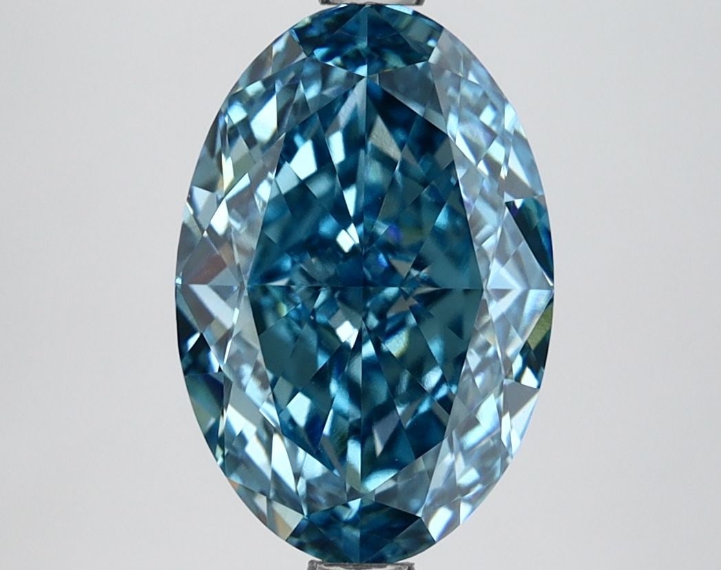 Loose Diamond - OVAL 3.18ct Fancy Vivid Blue VVS2 (1 of 1)