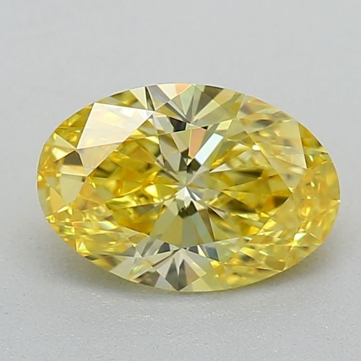Loose Diamond - OVAL 0.57ct Fancy Vivid Yellow VVS1: Loose Diamond - OVAL 0.57ct Fancy Vivid Yellow VVS1 Source: This is a real non-mined Diamond that has been grown in a lab Shape: OVAL Carats: 0.57 Color: Fancy Vivid Yellow Certification: IGI Video: